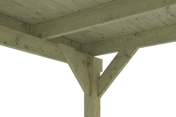 Skan Holz Friesland - Flachdach Carport aus Nadelholz Breite 320 cm