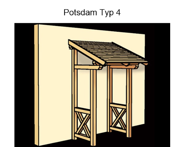 Skan Holz Pultdach Vordach Potsdam