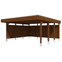Vorschaubild Skan Holz Carport Friesland 557x555 cm inkl. Rück- und Seitenwände Sparset 3