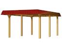 Vorschaubild Skan Holz Wendland - Walmdach Carport aus Leimholz Breite 362 cm