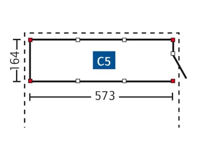 Skan Holz Abstellraum C5 für Carports - Profilschalung