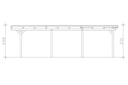 Vorschaubild Skan Holz Emsland - Flachdach Doppelcarport aus Leimholz Breite 609 cm