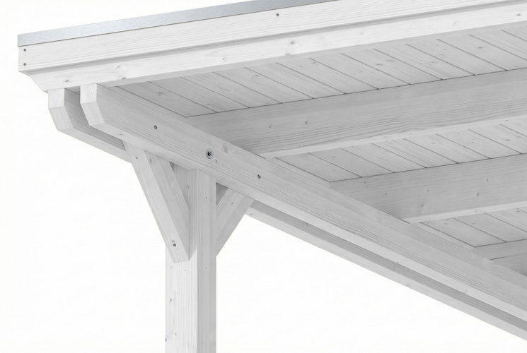 Skan Holz Emsland - Flachdach Doppelcarport aus Leimholz Breite 609 cm