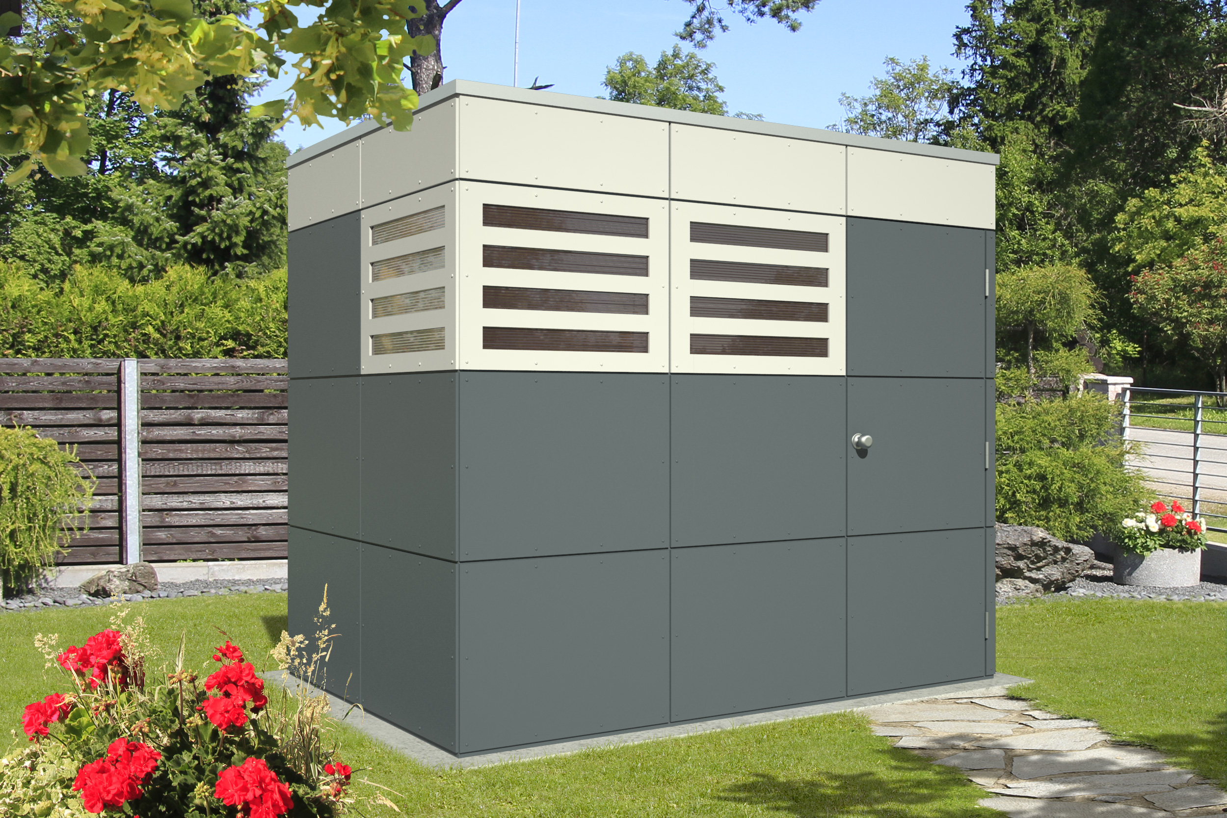 Skan Holz CrossCube Gartenhaus Perth 2