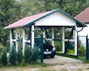 Vorschaubild Skan Holz Schwarzwald - Satteldach Einzelcarport Breite 424 cm