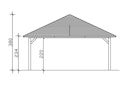 Vorschaubild Skan Holz Carport Taunus 634 x 634 cm