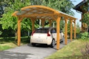 Vorschaubild Skan Holz Franken - Bogendach Einzelcarport aus Leimholz Breite 376 cm