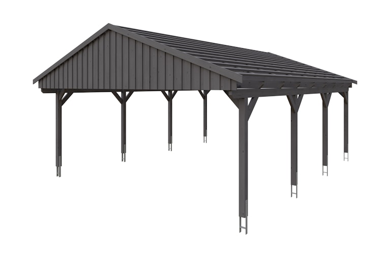 Skan Holz Fichtelberg - Satteldach Einzelcarport Breite 618 cm