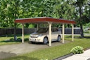 Vorschaubild Skan Holz Wendland - Walmdach Carport aus Leimholz Breite 409 cm