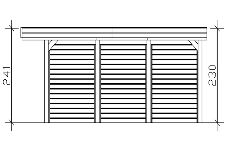 Skan Holz Carport Friesland 314x555 cm inkl. 1 Einfahrtsbogen Sparset 5