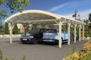 Vorschaubild Skan Holz Franken - Bogendach Doppelcarport aus Leimholz Breite 635 cm