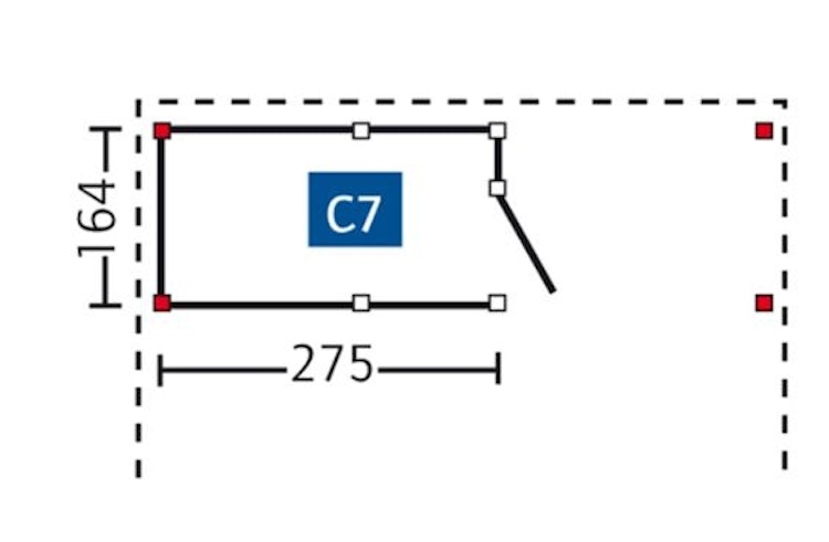 Skan Holz Abstellraum C7 für Carports - Profilschalung
