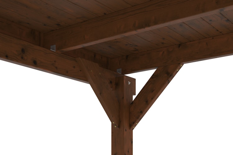 Skan Holz Friesland - Flachdach Carport aus Nadelholz Breite 320 cm