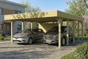 Vorschaubild Skan Holz Doppelcarport Friesland 546x708 cm mit Abstellraum Set D