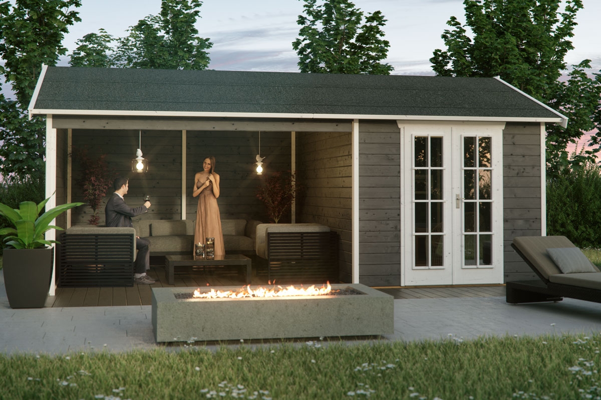 Skan Holz Gartenhaus Tilburg - 28 mm