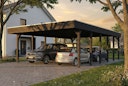 Vorschaubild Skan Holz Friesland - Flachdach Doppelcarport aus Nadelholz Breite 546 cm