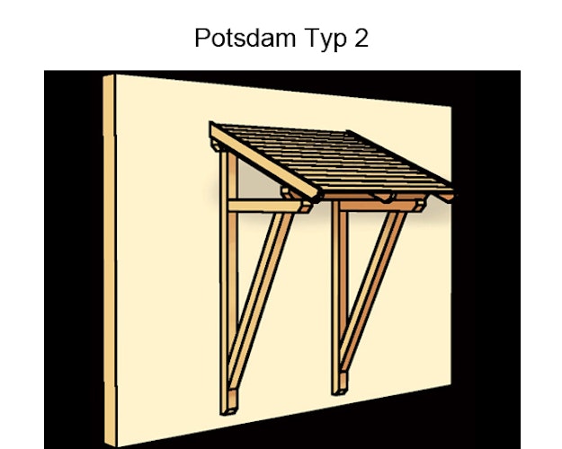 Skan Holz Pultdach Vordach Potsdam