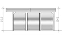 Vorschaubild Skan Holz Doppelcarport Friesland 546x555 cm inkl. Seiten- und Rückwand Set C