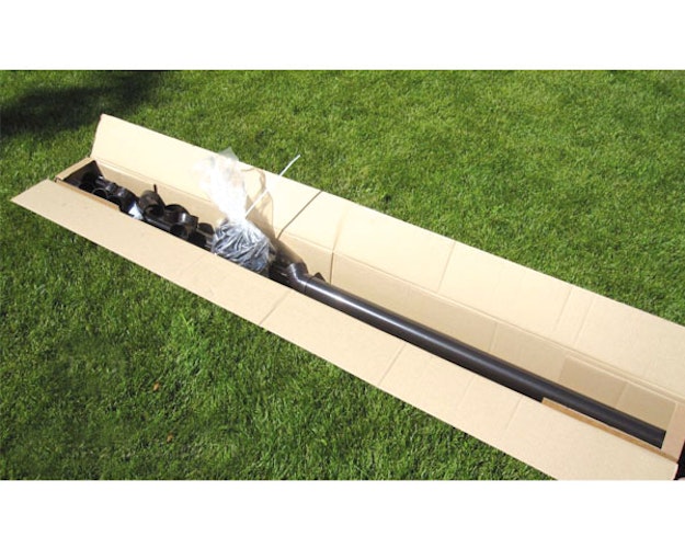 Kunststoff Dachrinnenset 306A für Pultdach/Flachdach Gartenhäuser