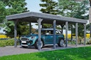 Vorschaubild Skan Holz Friesland - Flachdach Einzelcarport Profil - Breite 314 cm Nadelholz