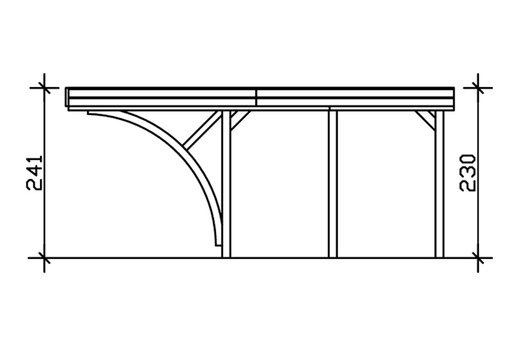 Skan Holz Carport Friesland 314x555 cm inkl. 2 Einfahrtsbögen Sparset 6