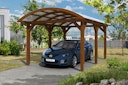 Vorschaubild Skan Holz Franken - Bogendach Einzelcarport aus Leimholz Breite 376 cm