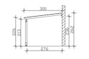 Vorschaubild Skan Holz Wandanbau-Carport Eifel mit Einfahrtsbogen 300 x 541 cm