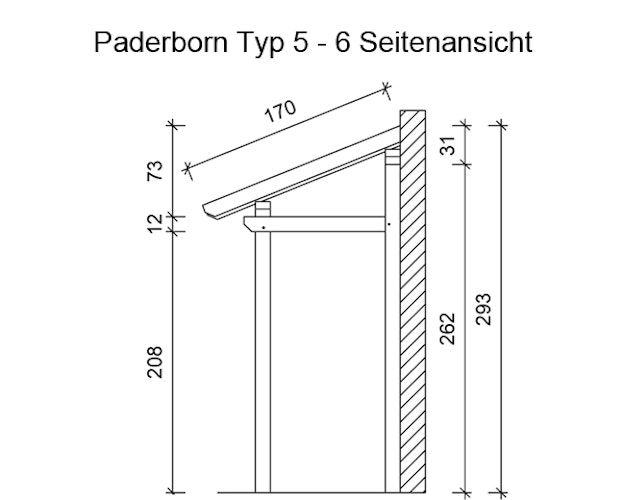 Skan Holz Pultdach Vordach Paderborn