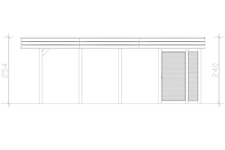 Skan Holz Carport Friesland Hybrid Set 14 557x708 cm inkl. Abstellraum