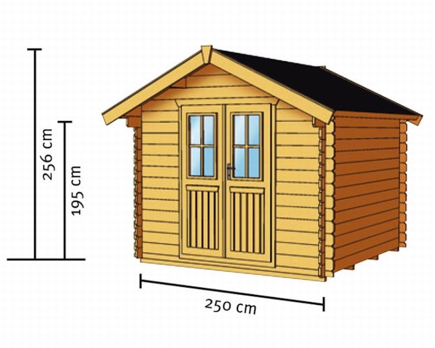 Skan Holz 28 mm Gartenhaus Palma