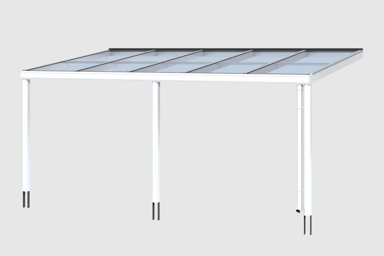 Skan Holz Aluminium Terrassenüberdachung Monza Breite 541 cm