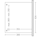 Vorschaubild Skan Holz Terrassenüberdachung Verona o. Mittelpfosten Breite 434 cm