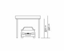 Vorschaubild Skan Holz Carport Friesland 314x555 cm inkl. Rück- und Seitenwände Sparset 1