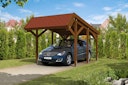 Vorschaubild Skan Holz Harz - Pultdach Einzelcarport aus Nadelholz Breite 321 cm