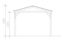 Vorschaubild Skan Holz Westerwald Design Einzelcarport aus Leimholz Breite 362 cm