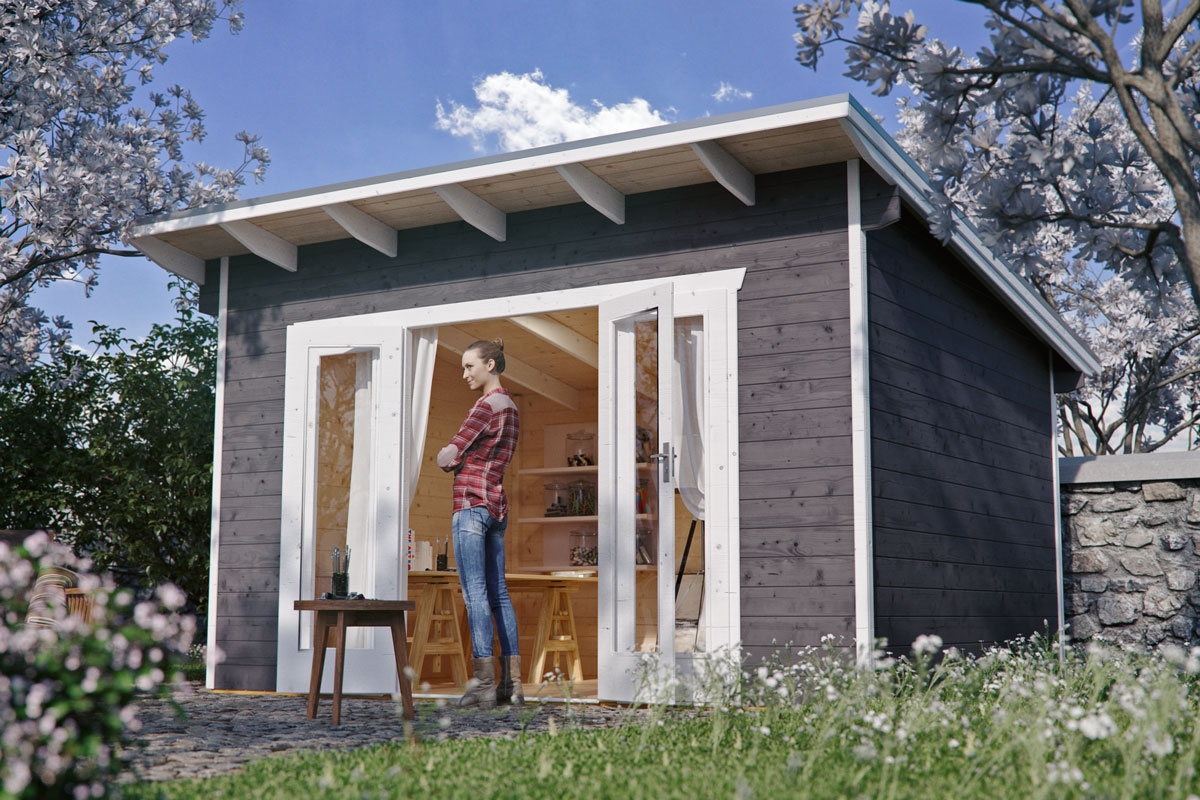 Skan Holz 28 mm Gartenhaus Ostende 1