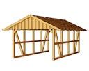 Vorschaubild Skan Holz Schwarzwald - Satteldach Einzelcarport Breite 424 cm