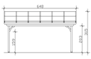 Vorschaubild Skan Holz Terrassenüberdachungen Verona o. Mittelpfosten Breite 648 cm