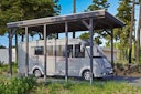 Vorschaubild Skan Holz Caravan-Carport Friesland 397x708 cm mit erhöhter Einfahrt
