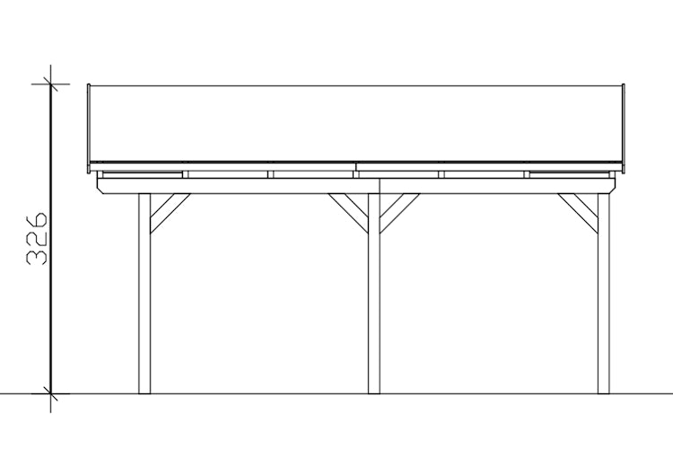 Skan Holz Fichtelberg - Satteldach Einzelcarport Breite 423 cm