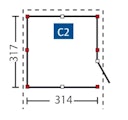 Vorschaubild Skan Holz Abstellraum C2 für Carports - Profilschalung
