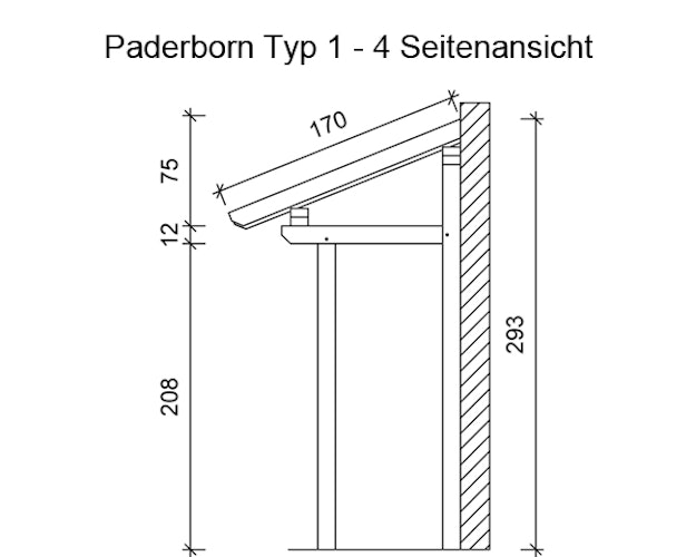 Skan Holz Pultdach Vordach Paderborn