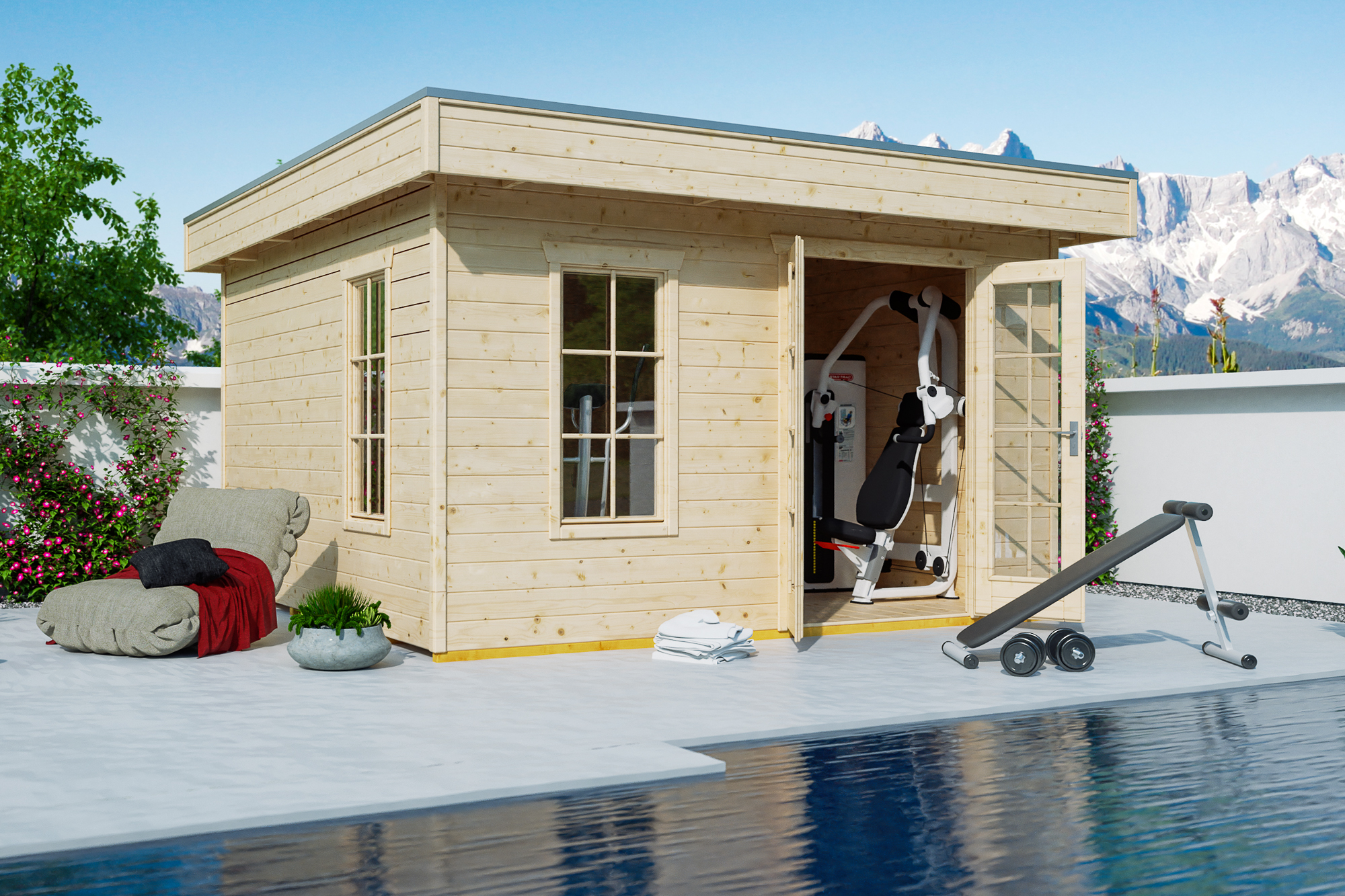 Skan Holz Gartenhaus Breda 1 - 28 mm