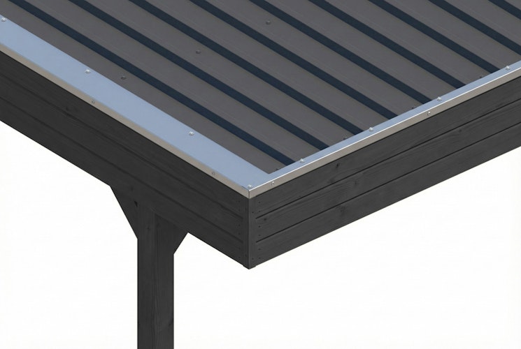 Skan Holz Doppelcarport Friesland 546x708 cm mit Abstellraum Set D