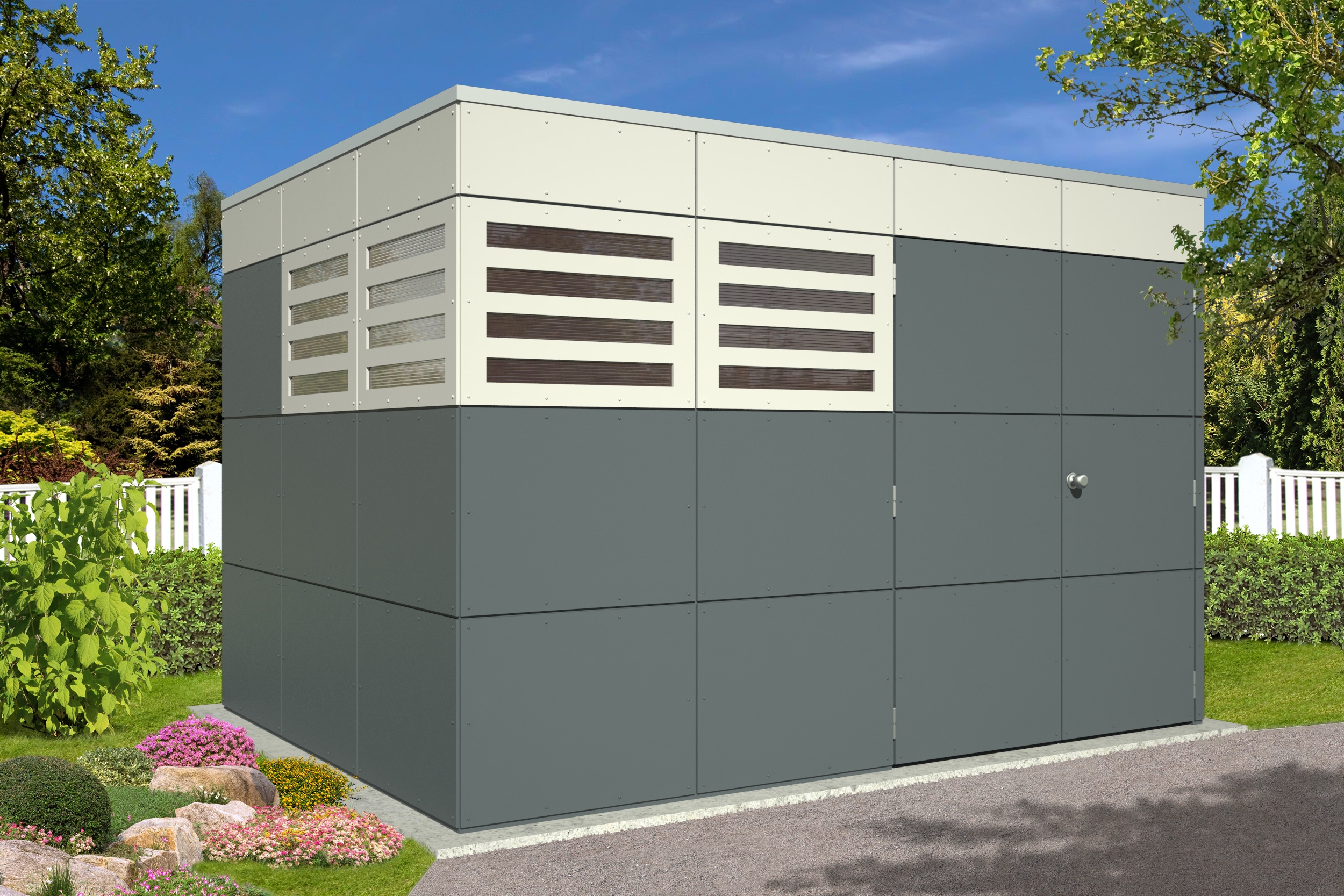 Skan Holz CrossCube Gartenhaus Perth 4