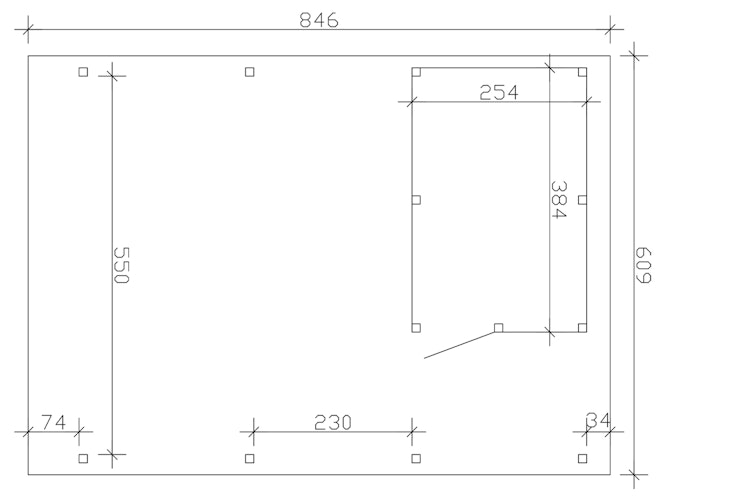 Skan Holz Emsland - Flachdach Doppelcarport aus Leimholz Breite 609 cm