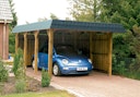 Vorschaubild Skan Holz Spreewald - Walmdach Carport Breite 345 cm