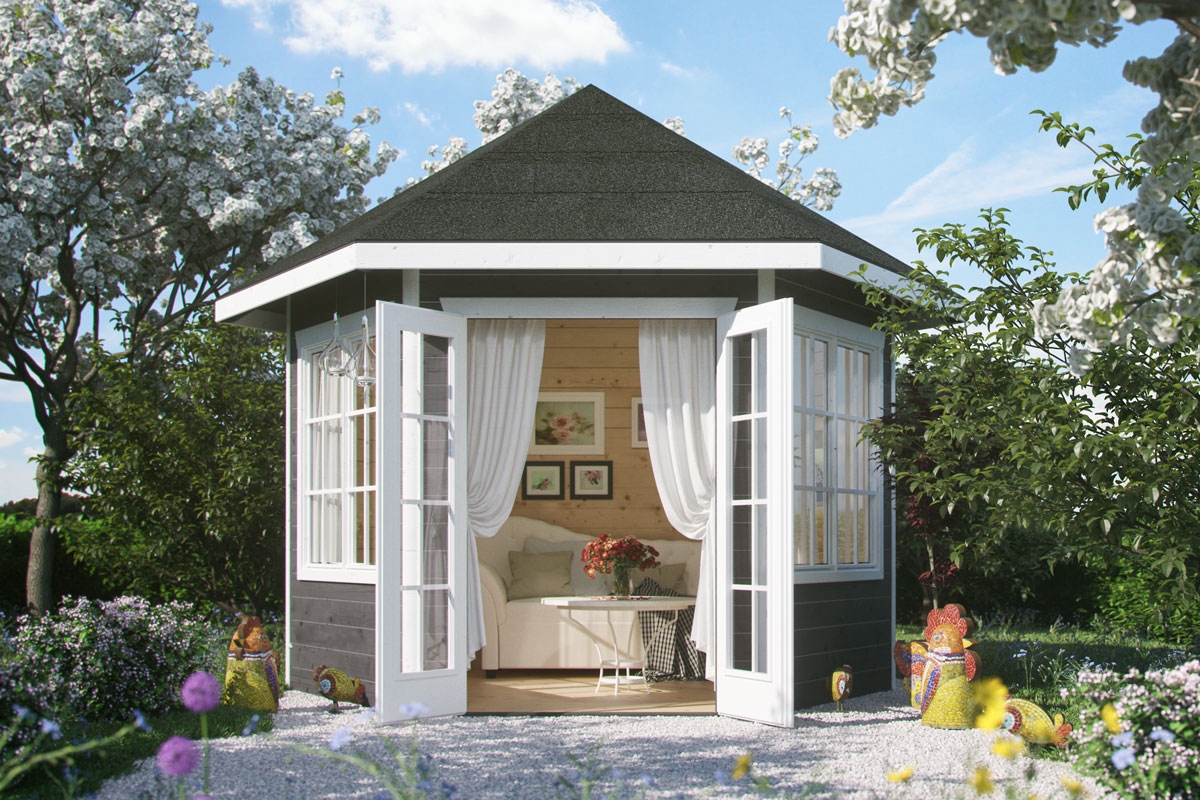 Skan Holz Gartenhaus Almelo - 28 mm