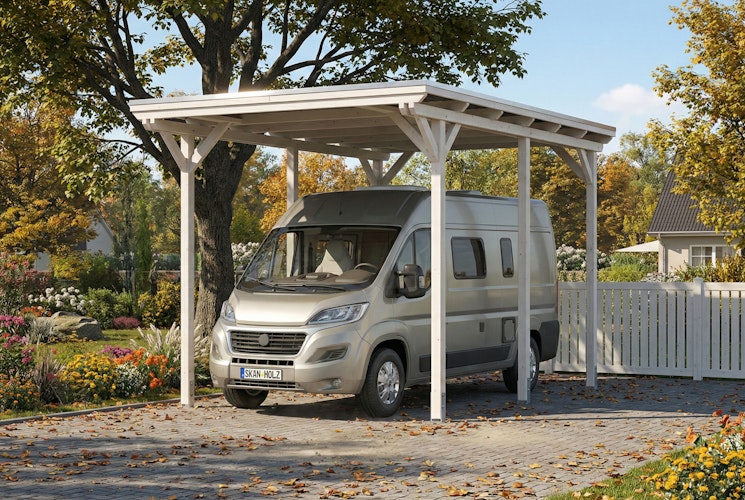 Skan Holz Emsland - Flachdach Caravan-Carport aus Leimholz Breite 402 cm