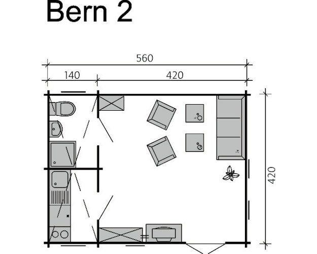 Skan Holz 45 mm Blockbohlenhaus Bern 2